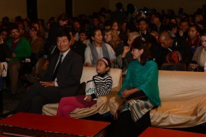Sikyong Lobsang Sangay and his family at the screening