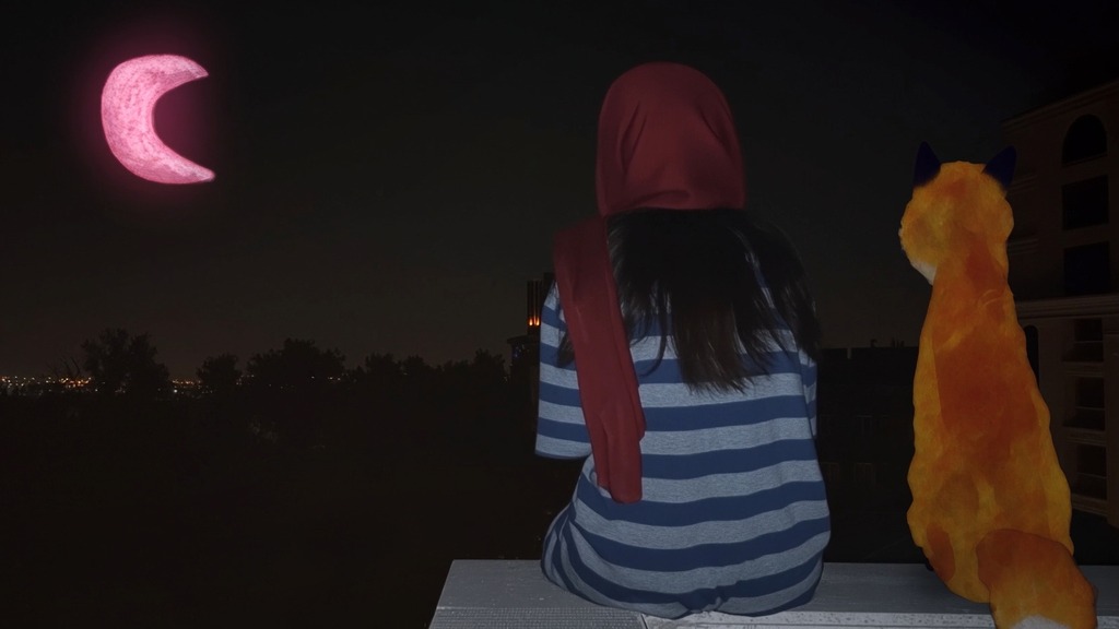 Poster - A Fox Under A Pink Moon | Roobah Va Mah Soorati